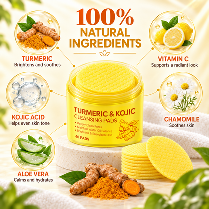 💛Turmeric Kojic Acid Facial Cleansing Skincare Pads