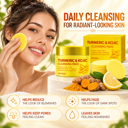 💛Turmeric Kojic Acid Facial Cleansing Skincare Pads