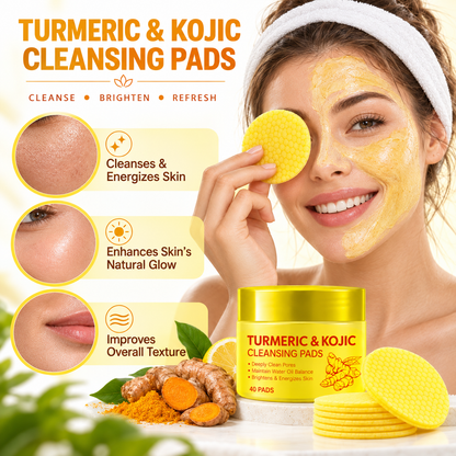 💛Turmeric Kojic Acid Facial Cleansing Skincare Pads