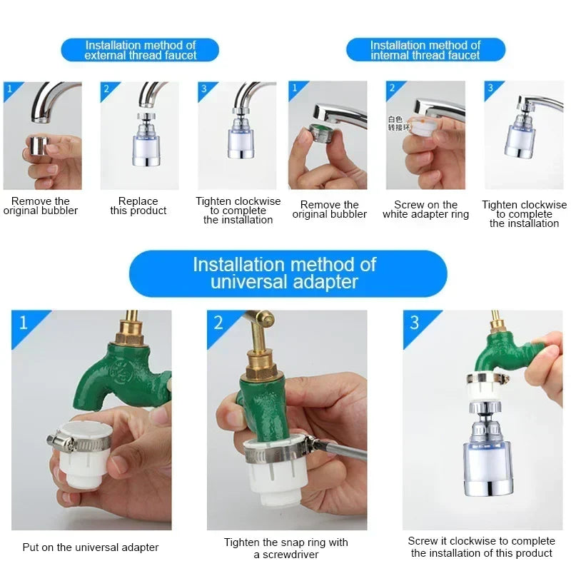 Pressurized Splash‑proof Filter Faucet Nozzle