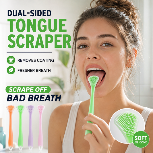 Clean Tongue Instantly! 3-in-1 Silicone Scraper