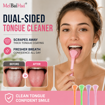 Clean Tongue Instantly! 3-in-1 Silicone Scraper