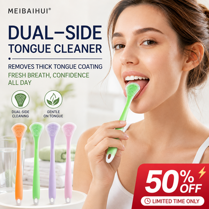 Clean Tongue Instantly! 3-in-1 Silicone Scraper